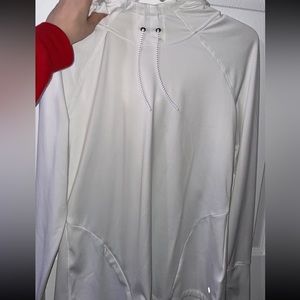 Hooded athletic jacket